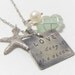 Love as deep as Ocean. starfish, coral, shell, sea glass, pearl, crystal necklace