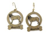 3545 Mastiff Standing  Earrings - gclasergraphics