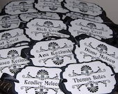 Wedding Chair Signs or Place cards -  Set of 12 with rhinestones