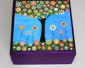Bird Tree Jewelry Box Trinket Box Wooden Box