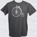 Penny Farthing Bicycle Mens T-Shirt - (Available in sizes S, M, L, XL)