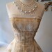 Wedding Dress / 1950s Dress / Vintage 50s White and Gold Wedding Dress by Emma Domb / Party Dress / Prom Dress /  Size S