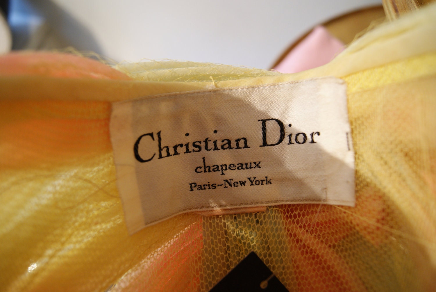 Vintage 60s Christian Dior Turban Hat in Pastel Sorbet Colors