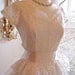 Wedding Dress / 50s Wedding Dress / Vintage 1950s White Lace Ballerina Tea Length Wedding Dress Size S