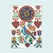 ACEO Print Fraktur Bird Hearts Flowers Folk Art Country by Theodora