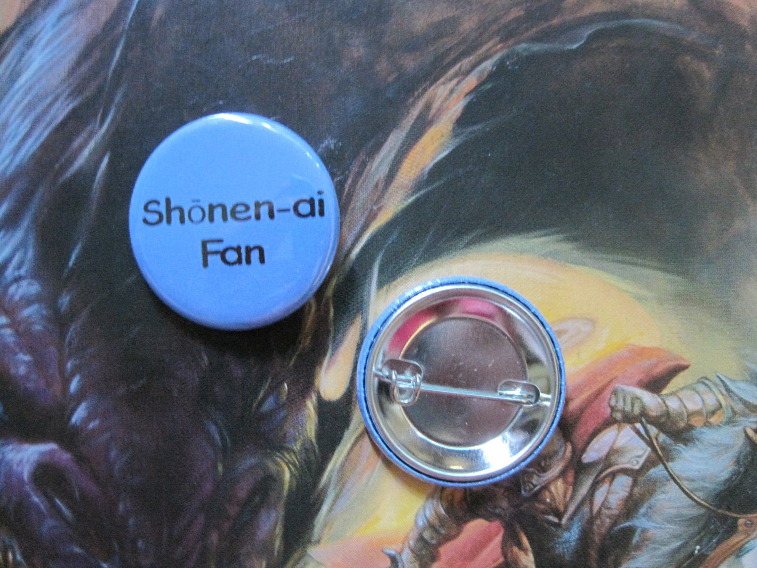 Shounen-ai Fan anime manga japanese kawaii geek nerd Pin Button / Badge 1 1/4 Inch