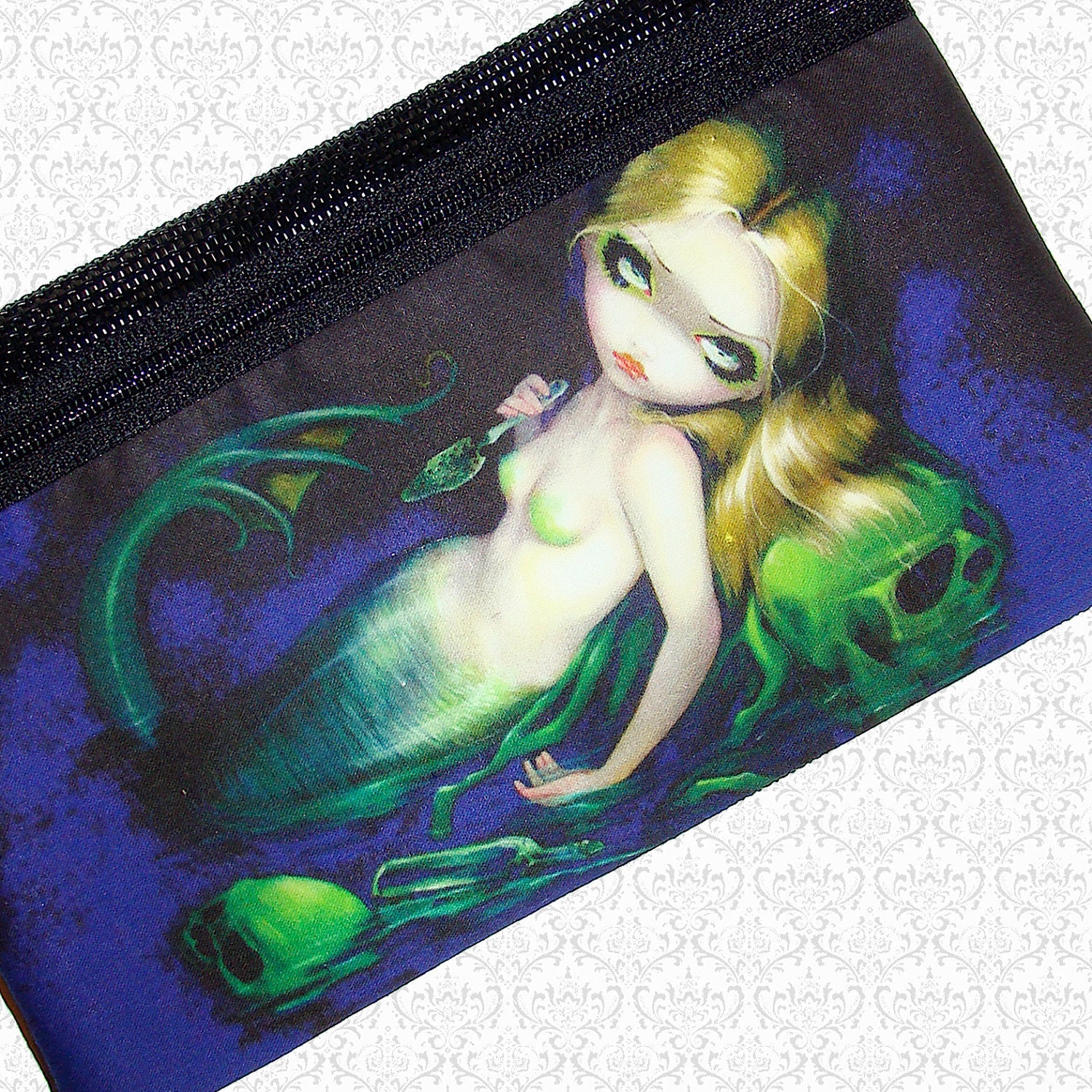 Absinthe Mermaid zippered pouch Jasmine Becket Griffith