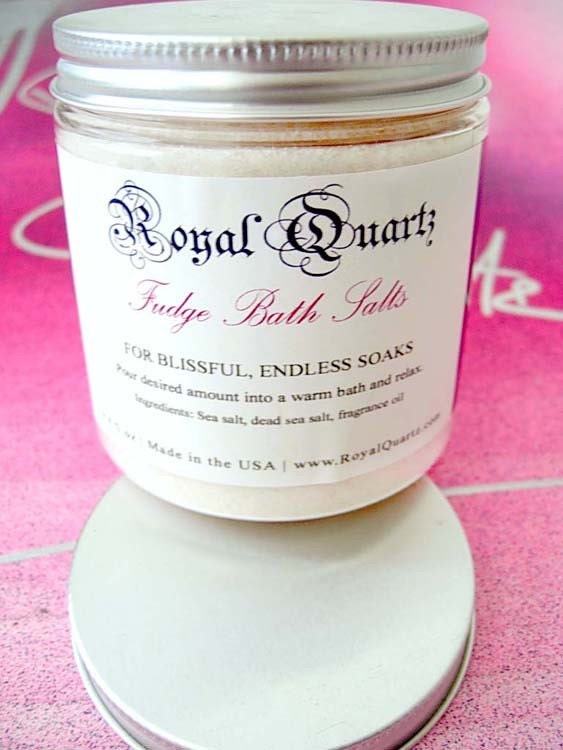 Fudge Bath Salts - Warm chocolate scent, a great soak - Royal Quartz