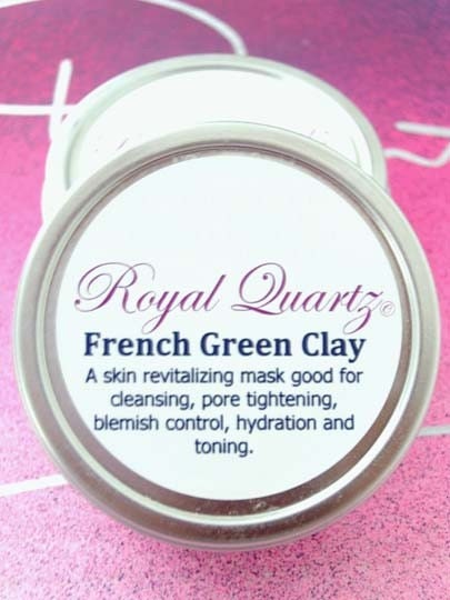 French Green Clay - For revitalizing your skin (cleansing, pore tightening, blemish control, toning, and hydrating)