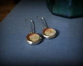 Green Diamond Patterned Earrings - Soldered Glass