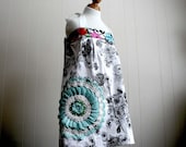 Roses In Paris Dress with Doily, 4 to 6 years old