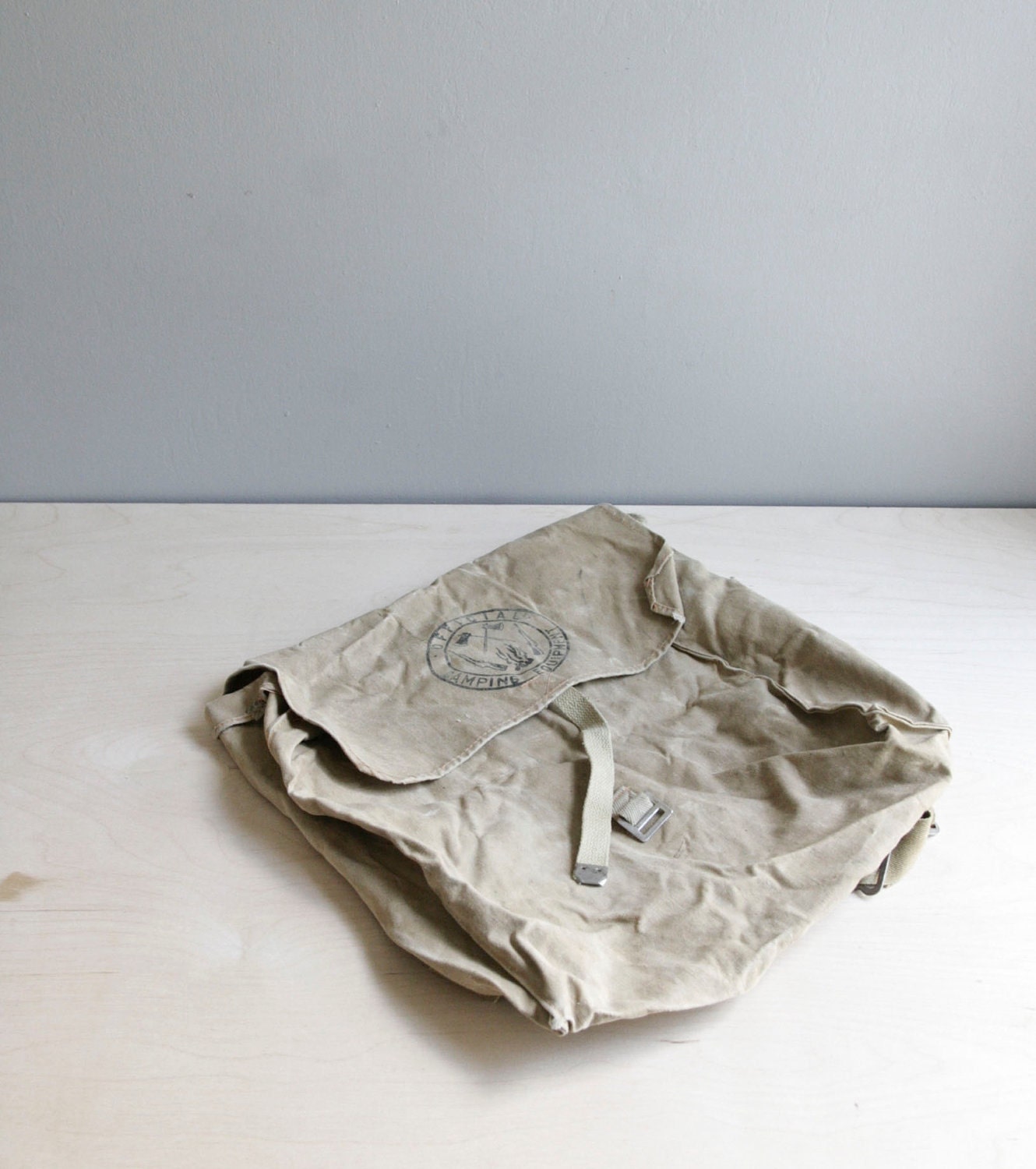 vintage scout pack / canvas knapsack