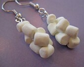 Mini Marshmallow Earrings - Food Jewelry