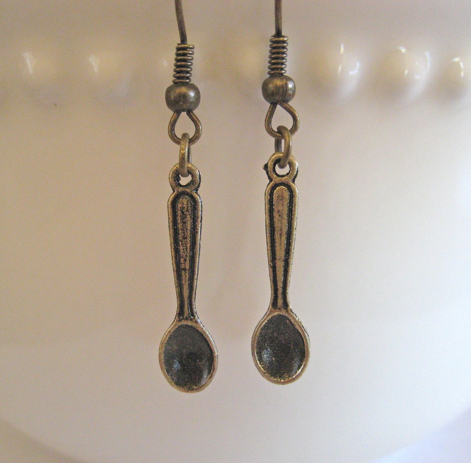 Miniature Spoon Dangle Earrings