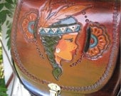 Tiger-Lilly.......... Hand-Tooled Leather Purse Custom Made-to-Order