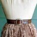 The MUSE Tooled Leather Wide Mahogany Violin F-holes Belt
