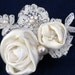 Bridal hair accessory, Bridal Hair Piece, Wedding silk hair flowers, Wedding Hair Clip, bridal fascinator