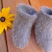 Felted Sock Slippers Infant Made in Maine Unique
