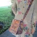 Cross body bag - Earthy brown batik large shoulder bag
