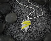 Crime Scene Forensics CSI Fingerprint Silver Oval Necklace 6-SSO