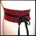 Obi Belt Mini Waist Cincher Corset Belt Red Stripe Any Size