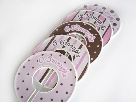 The Original Baby Closet Clothing Dividers - Modern Pink and Chocolate Brown