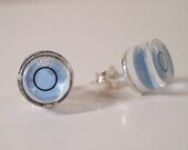 Are YOU Level Headed - Blue Level Sterling Stud Earrings