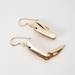 REAL Working Sharp Tiny Folding Knife Earrings - GOLDEN