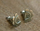 Little Lace Post Earrings, studs, oxidized