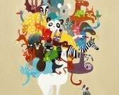 Lama and the others A4 print