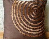 Magical ILLusion - Throw Pillow Covers -16x16 Inches Silk Pillow Cover with Bead Embroidery