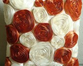Vintage Lovers - Throw Pillow Covers - 16x16 Inches with Satin Ribbon Embroidery