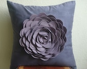 Decorative Throw Pillow Covers Accent Pillow Couch Pillow 16 Inch Suede Pillow Cover Felt Embroidered Plum Rose Home Living Decor Houseware