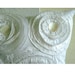 Vintage Charm - Euro Sham Covers - 26x26 Inches Silk Pillow Cover with Ruffles and Pearls