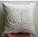 Decorative Throw Pillow Covers Accent Couch Sofa Toss Pillow 16 Inch Linen Pillow Mother Of Pearl Embroidered Bedroom Home Decor - Octopus