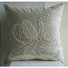 Decorative Throw Pillow Covers Accent Couch Sofa Toss Pillow 16 Inch Linen Pillow Mother Of Pearl Embroidered Bedroom Home Decor - Octopus