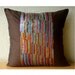Streaks of Color - Throw Pillow Covers - 16x16 Inches Silk Pillow Cover Embellished with Sequins
