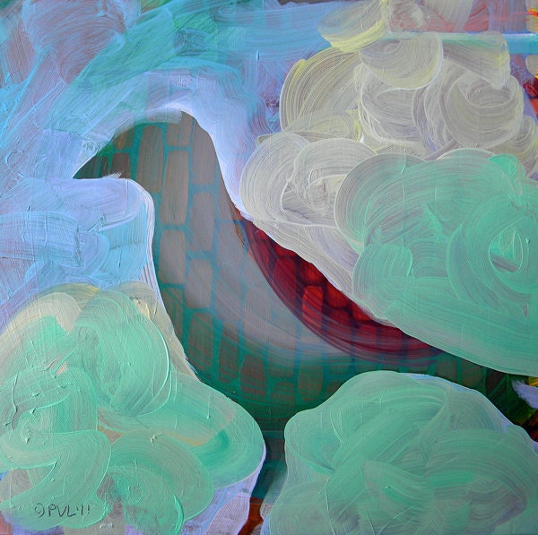 Crow upcycled 2 original abstract oil painting