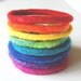 Rainbow Cuff Set - Mix and Match Felted Bracelets