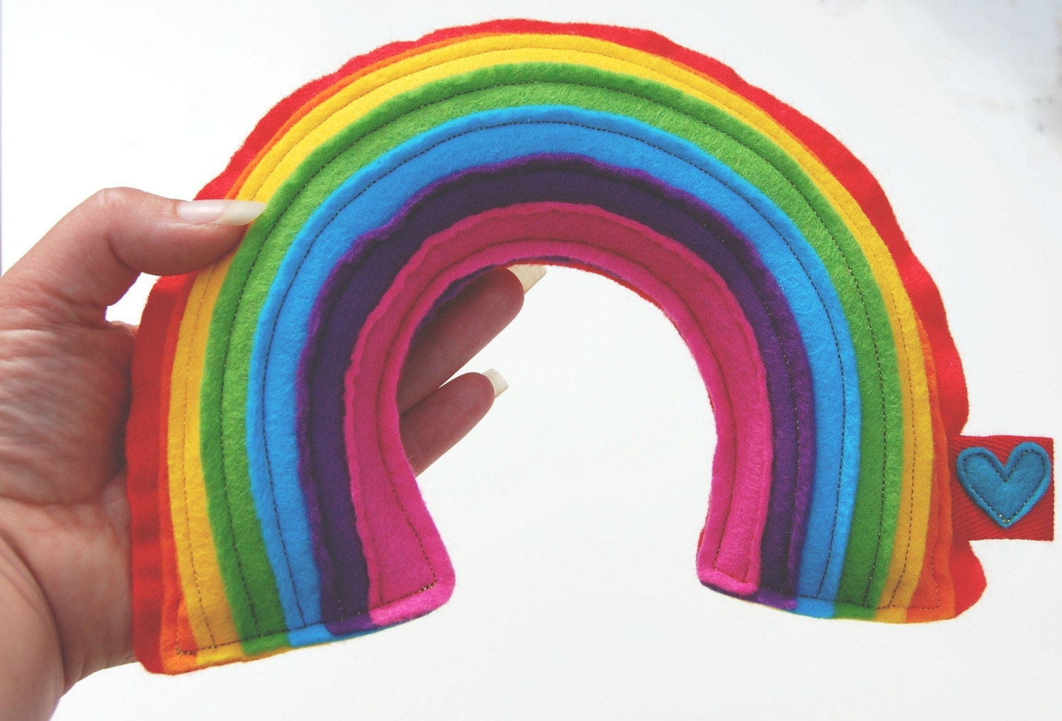 Rainbow Plushie - A Cute and Cuddly Plush Felt Rainbow.