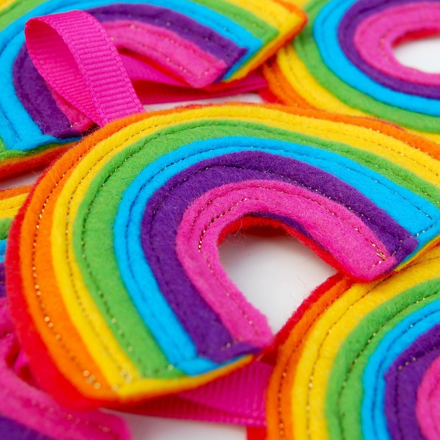 Just Hanging Around Rainbow - Funky Felt Decoration