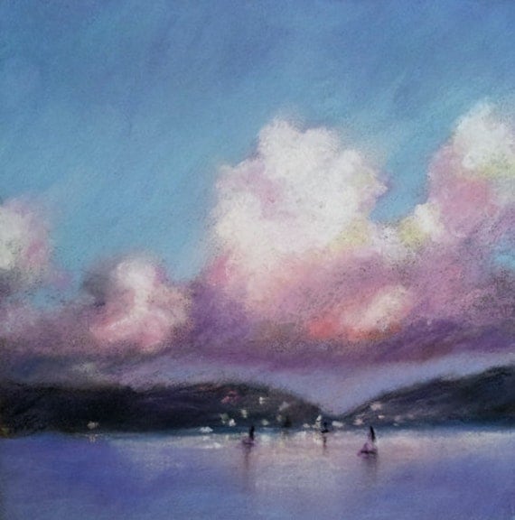 Harbor Lights Pastel Painting from Cynthia Haase Fine Art