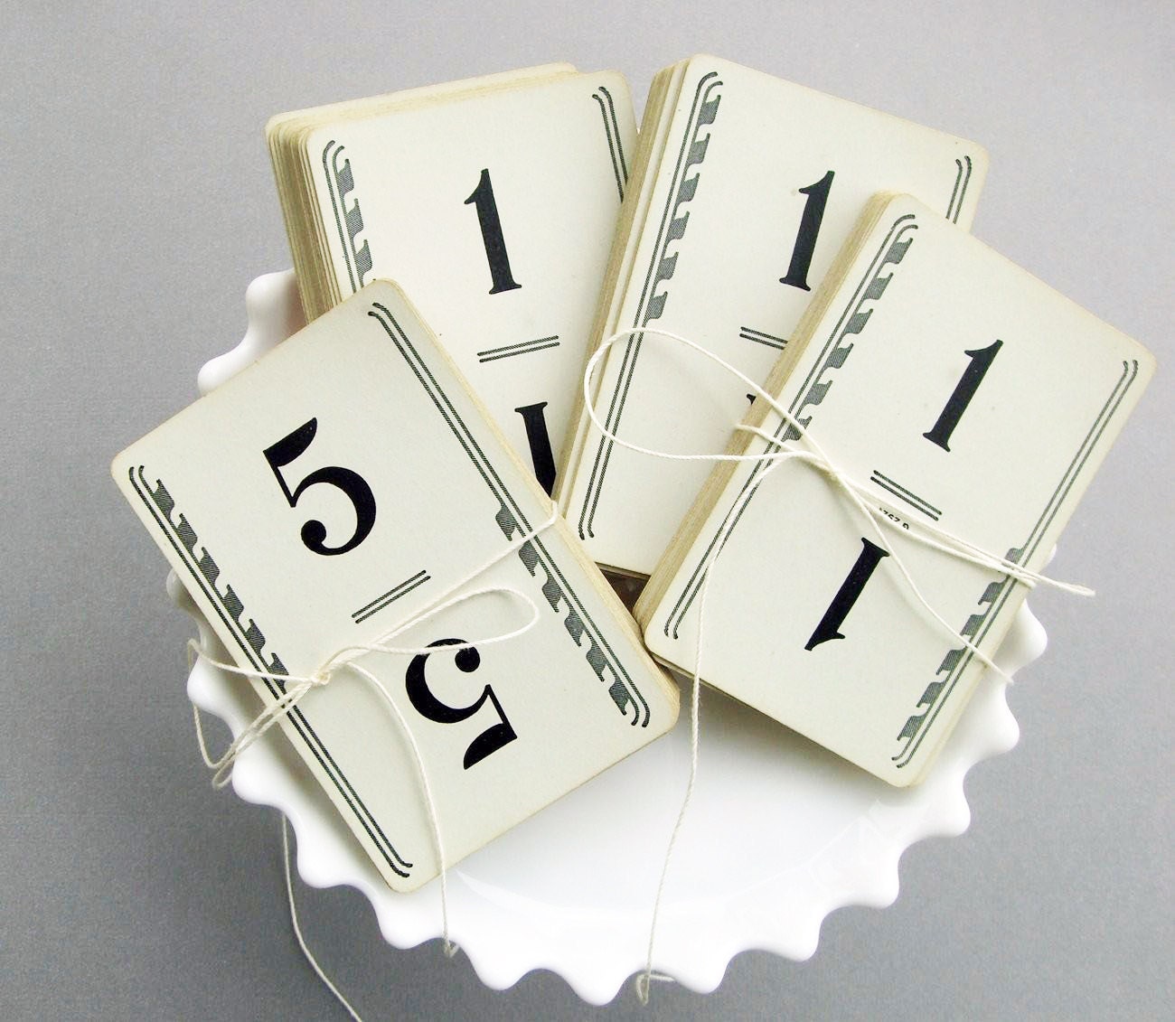 Table Number Cards