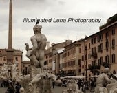 SALE Rome's Fountains in Piazza Navona - Signed 20 x 30 Fine Art Photograph Poster with FREE Shipping