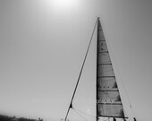 Sailing through the Waters of Southern California - Signed 11 x 14 Black and White Fine Art Photograph, Newport Beach, by IlluminatedLuna