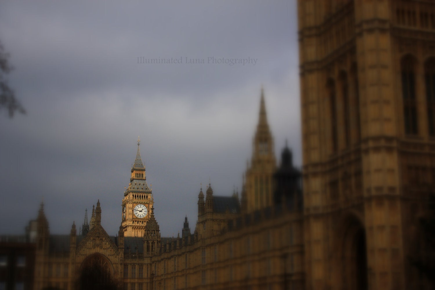 SALE Big Ben Through the Fog - Signed 20 x 30 Fine Art Travel Photograph Poster, London, England, Europe, Westminster, Shipping Included
