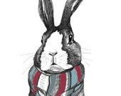 Rabbit Art - Rabbits Love Scarves