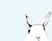 White Rabbit Art Print - Where's Alice - Rabbit Art