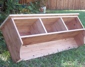 Unfinished Wormy Chestnut Coat Rack Cubby Shelf for Entryway