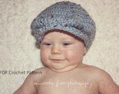 Instant Download Donegal Cap Crochet Pattern for Newborns to Adults (May sell finished caps)